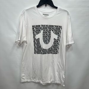 True Religion T-Shirt Men’s Large Multicolor 100% Cotton Short Sleeve Logo